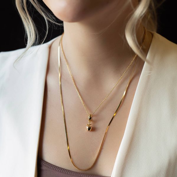 Apple Charm, Gold, Charm Bar | Charm Necklace or Bracelet - Image 2