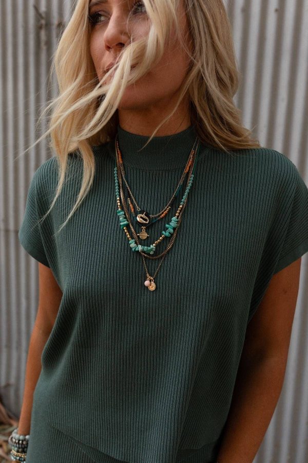 Bohemian Bliss Necklace - Turquoise: Turquoise, OS - Image 3