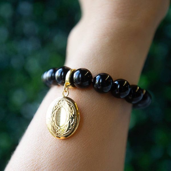 Locket Charm, Gold | Charm Bar | Charm Necklace or Bracelet - Image 2