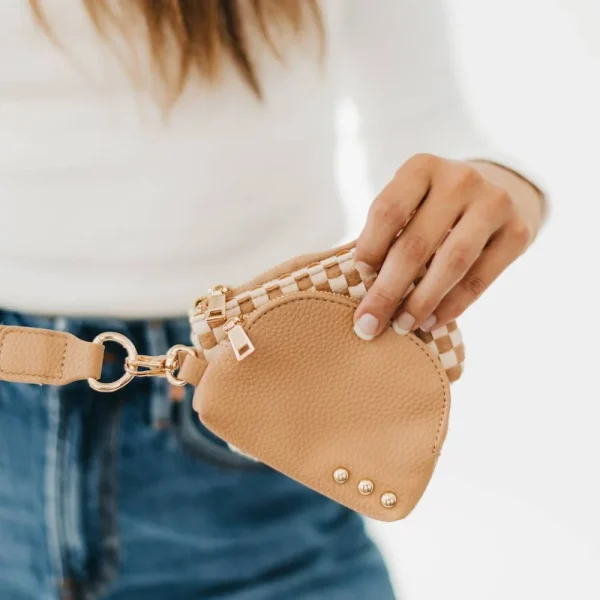 Wonderlust Woven Dual Pouch Wristlet: Denim - Image 7