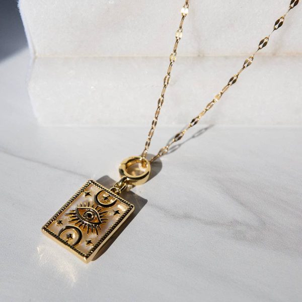 Medallion Charm, Mother of Pearl, Charm Bar | Charm Necklace - Image 6