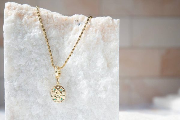 Scallop Shell Charm, Gold | Charm Bar | Charm Necklace - Image 3