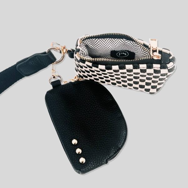 Wonderlust Woven Dual Pouch Wristlet: Denim - Image 3