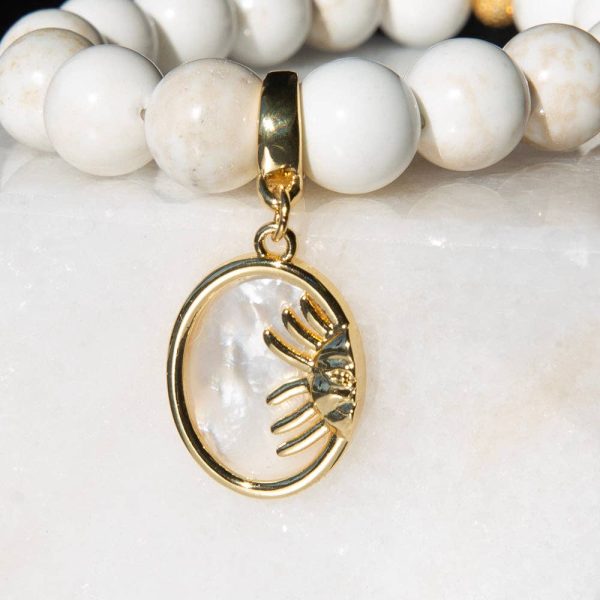 Sun Medallion Charm, Mother of Pearl - Image 3