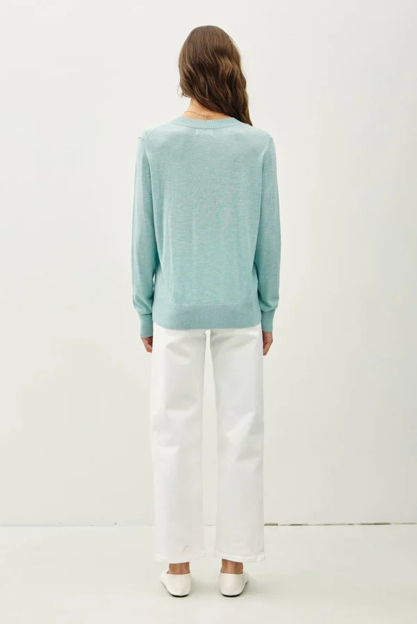 Cashmere blended sweater: Sky - Image 5