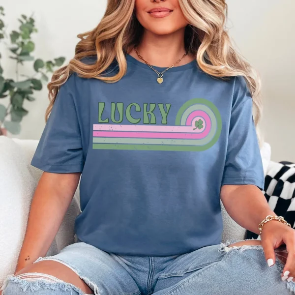 Lucky St. Patrick’s Day Graphic Shirt | Gildan : Sand, Medium - Image 13