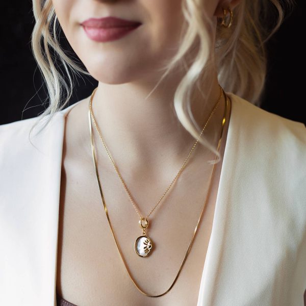 Sun Medallion Charm, Mother of Pearl - Image 4