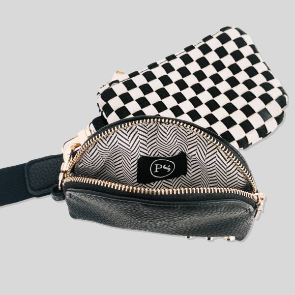 Wonderlust Woven Dual Pouch Wristlet: Denim - Image 4