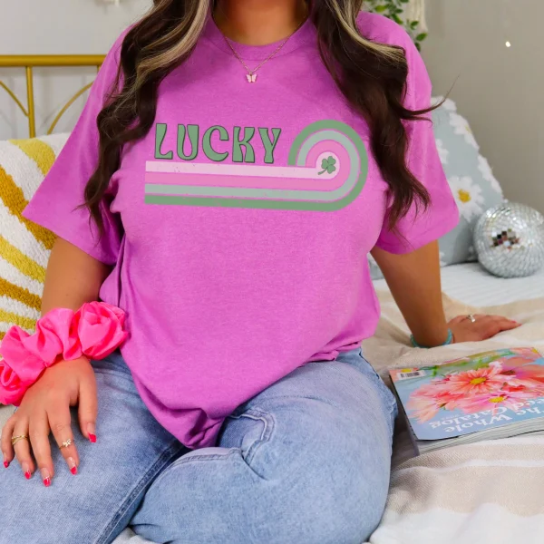Lucky St. Patrick’s Day Graphic Shirt | Gildan : Sand, Medium - Image 15