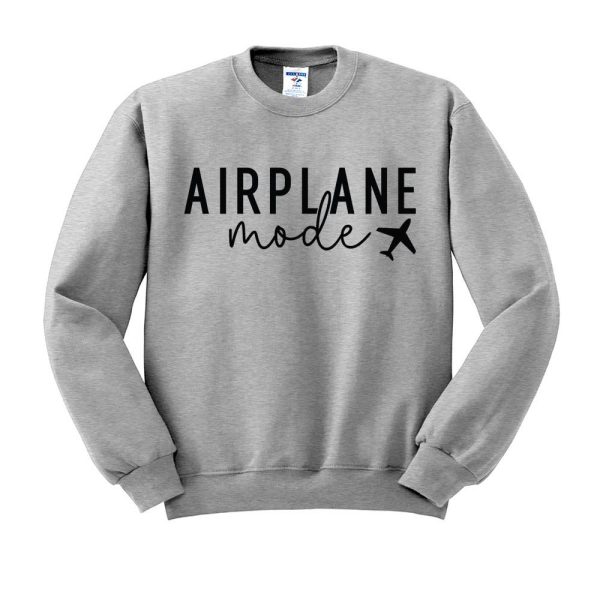 Airplane Mode Crewneck Sweatshirt  :Sand - Image 5