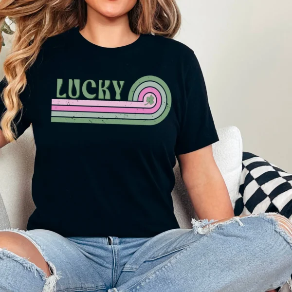 Lucky St. Patrick’s Day Graphic Shirt | Gildan : Sand, Medium - Image 14