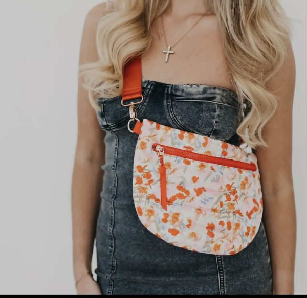 Jolie Crossbody in Mango Floral Watercolor - Image 2