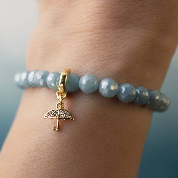 😎Summer Pick😎Wave Charm, Gold | Charm Bar - Image 2