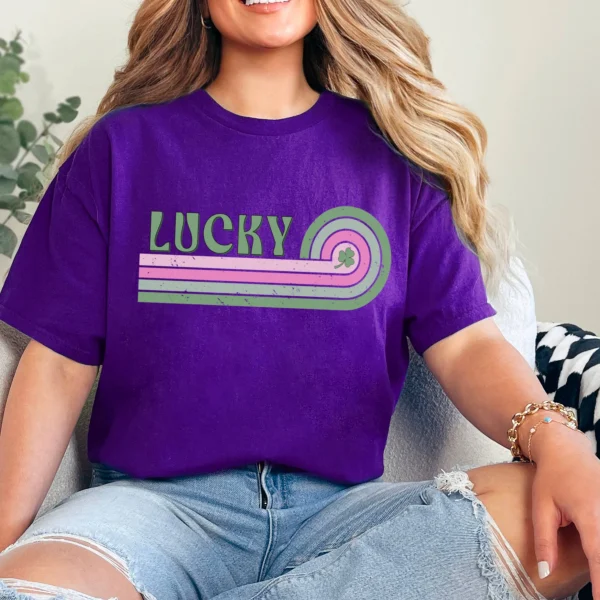 Lucky St. Patrick’s Day Graphic Shirt | Gildan : Sand, Medium - Image 24