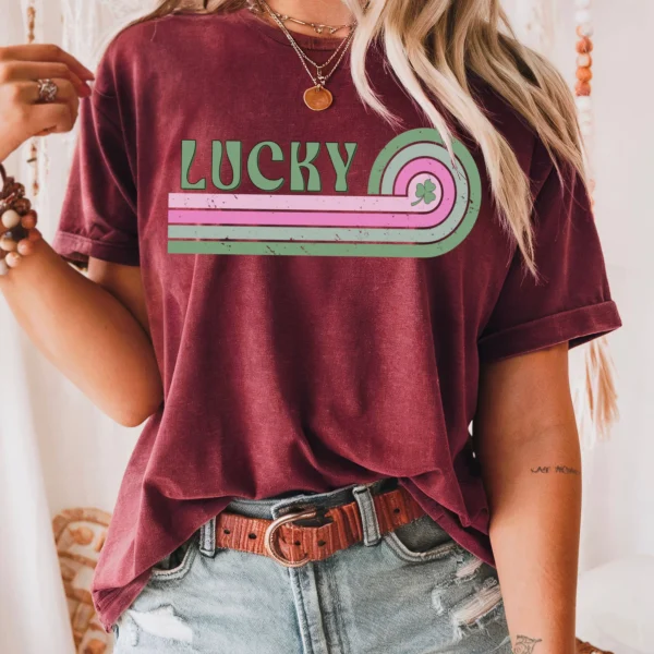Lucky St. Patrick’s Day Graphic Shirt | Gildan : Sand, Medium - Image 21