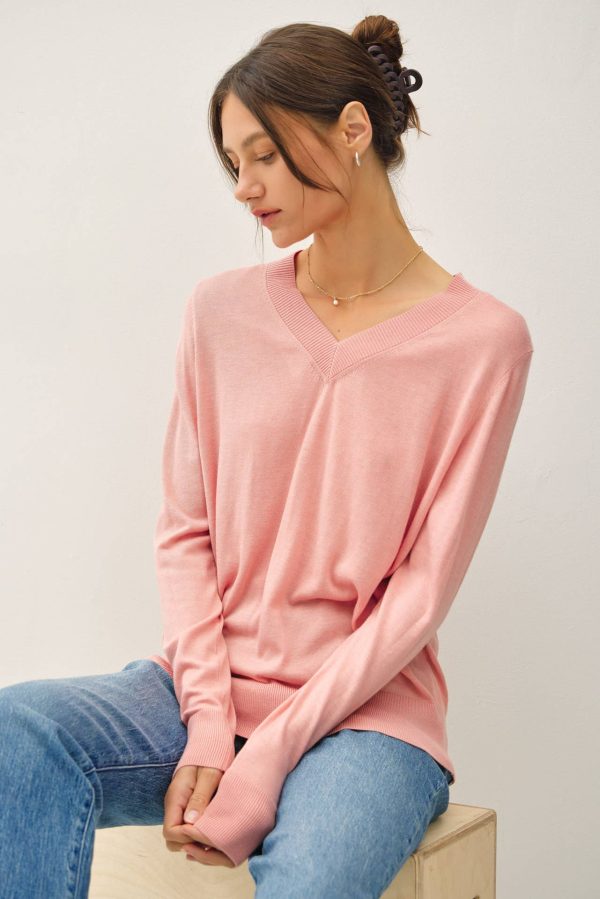 Cashmere blended sweater: Sky - Image 6