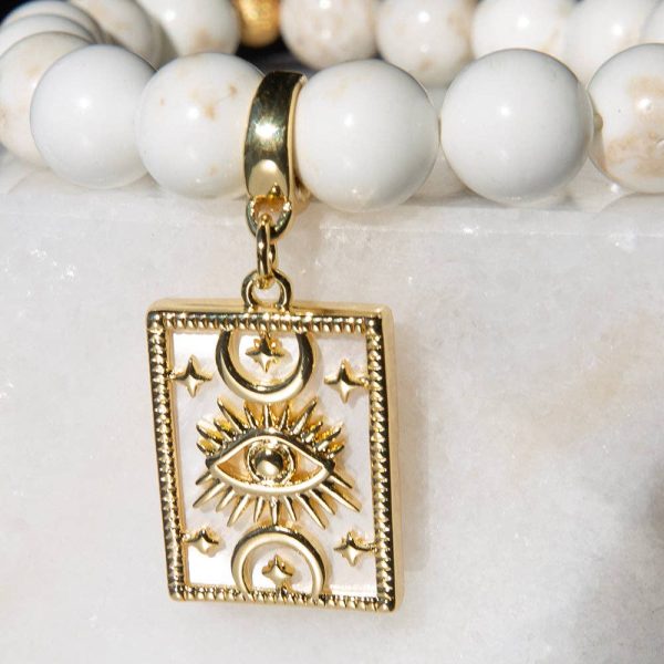 Medallion Charm, Mother of Pearl, Charm Bar | Charm Necklace - Image 4