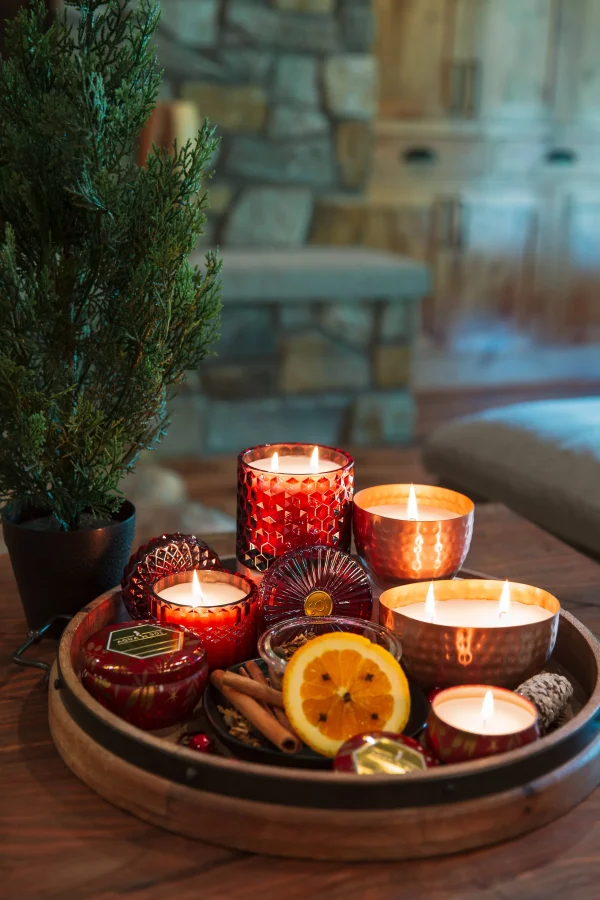 Holiday Spiced Toddy Candle  Copper ROUND Bowl 14oz - Image 2