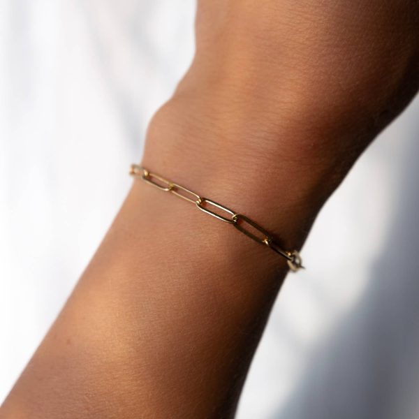 Gold Chain Bracelet-Paper Clip, Gilded Collection - Image 3