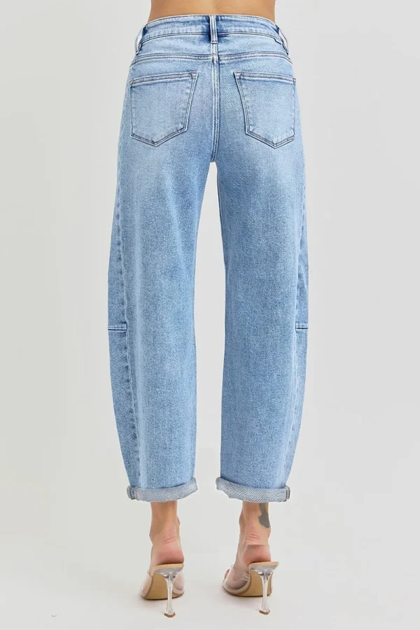 Risen Light Wash Barrel Jeans - Image 2
