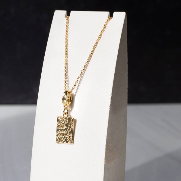 Fern Charm, Gold, Charm Bar | Charm Necklace or Bracelet - Image 5