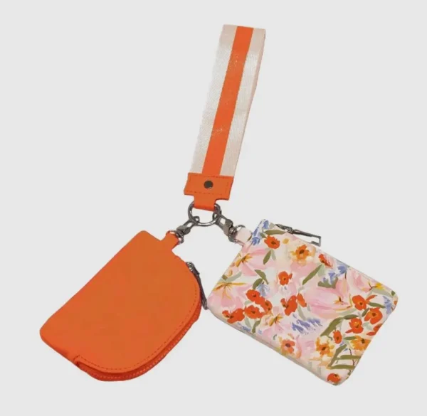 Mango Floral Watercolor Wristlet - Image 2