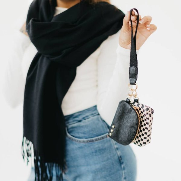 Wonderlust Woven Dual Pouch Wristlet: Denim - Image 5
