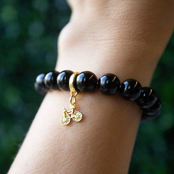 Bicycle Charm, CZ | Charm Bar | Charm Necklace or Bracelet - Image 2