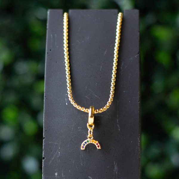 Rainbow Charm, CZ | Charm Bar | Charm Necklace or Bracelet - Image 4