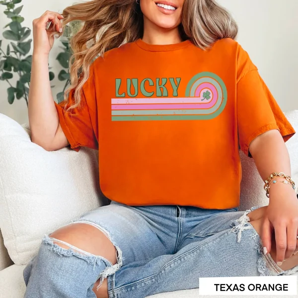 Lucky St. Patrick’s Day Graphic Shirt | Gildan : Sand, Medium - Image 16