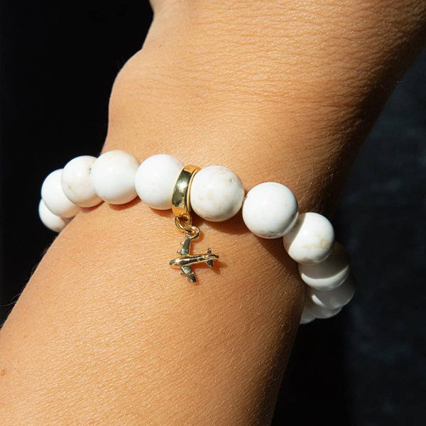 Airplane Charm, Gold, Charm Bar | Charm Necklace or Bracelet - Image 2