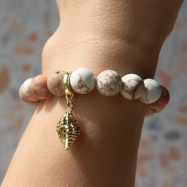 😎Summer Pick😎Conch Shell Charm, Gold - Image 2