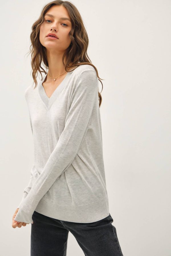 Cashmere blended sweater: Sky - Image 18