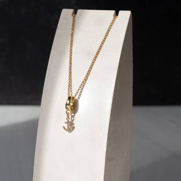Anchor Charm, CZ, Charm Bar | Charm Necklace or Bracelet - Image 4