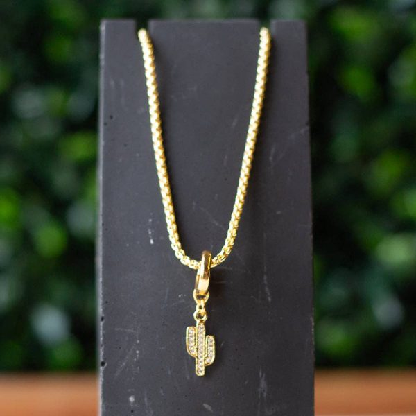 Cactus Charm, CZ | Charm Bar | Charm Necklace or Bracelet - Image 3