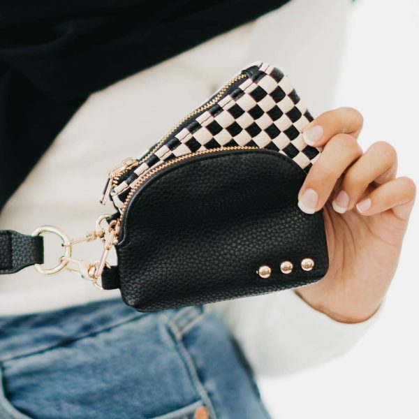 Wonderlust Woven Dual Pouch Wristlet: Denim - Image 2
