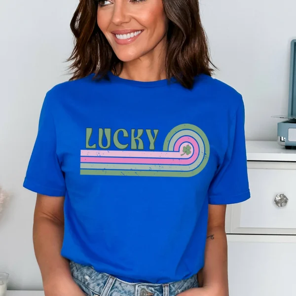 Lucky St. Patrick’s Day Graphic Shirt | Gildan : Sand, Medium - Image 25