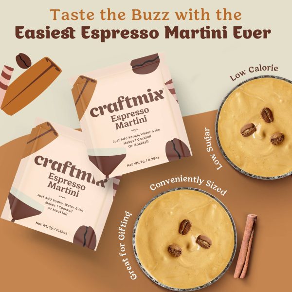 Espresso Martini Cocktail Mixer - 12 Serving Multipack - Image 3