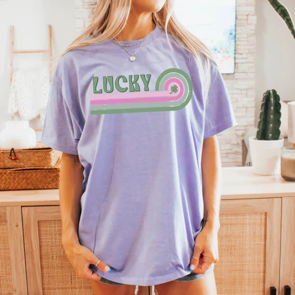 Lucky St. Patrick’s Day Graphic Shirt | Gildan : Sand, Medium - Image 22