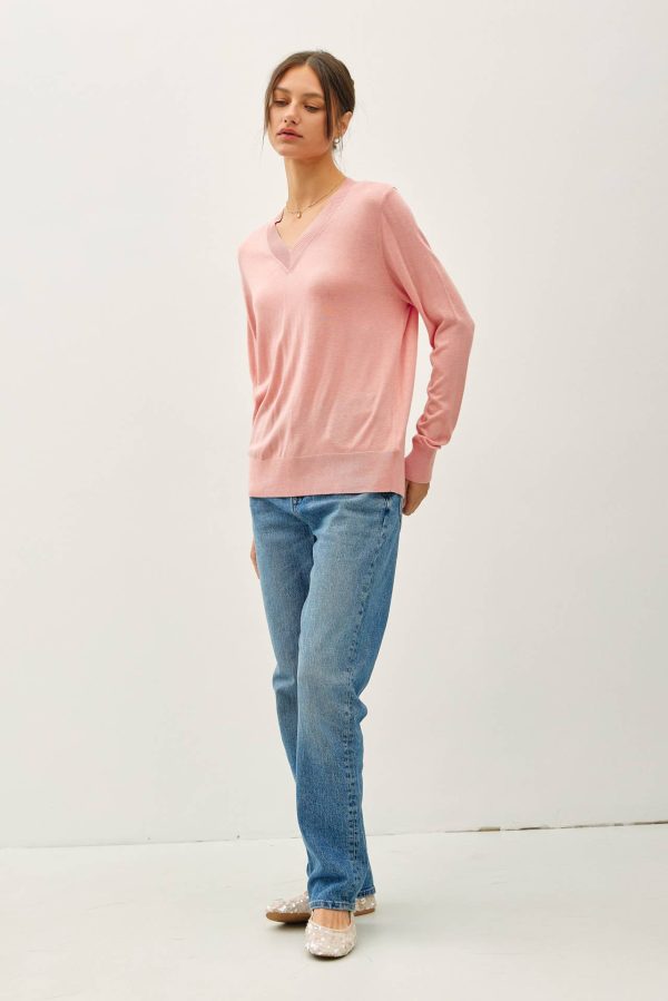 Cashmere blended sweater: Sky - Image 8