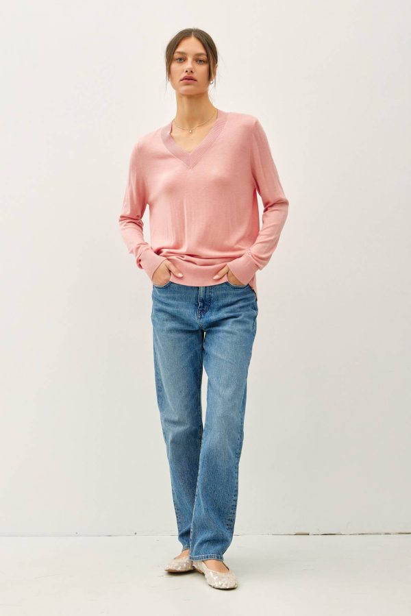 Cashmere blended sweater: Sky - Image 9