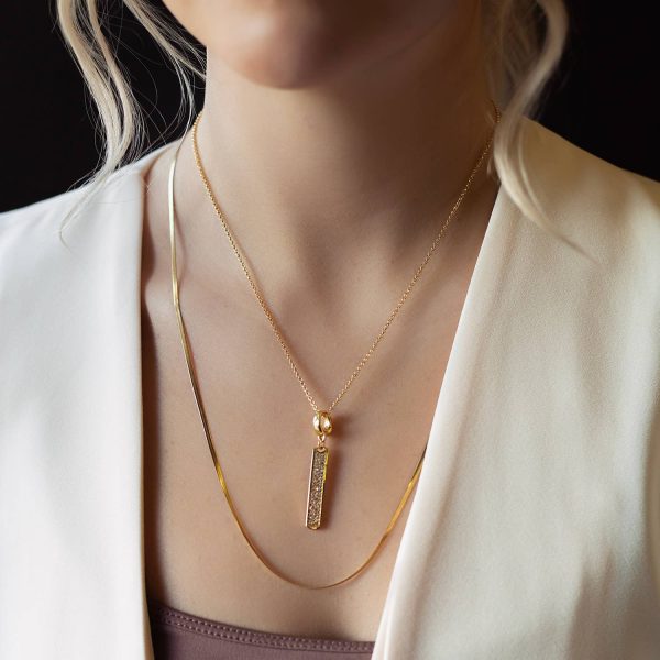 Bar Charm, CZ | Charm Bar | Charm Necklace | Charm Bracelet - Image 2