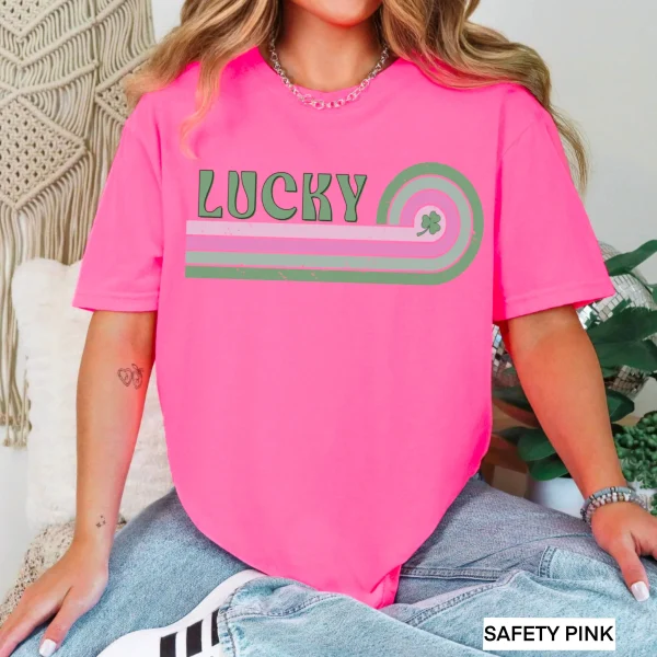 Lucky St. Patrick’s Day Graphic Shirt | Gildan : Sand, Medium - Image 11