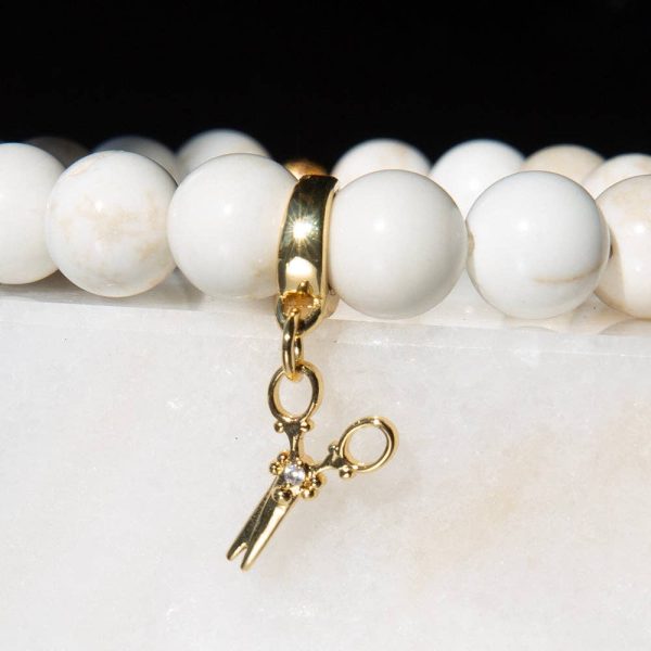 Scissors Charm, CZ, Charm Bar | Charm Necklace or Bracelet - Image 4