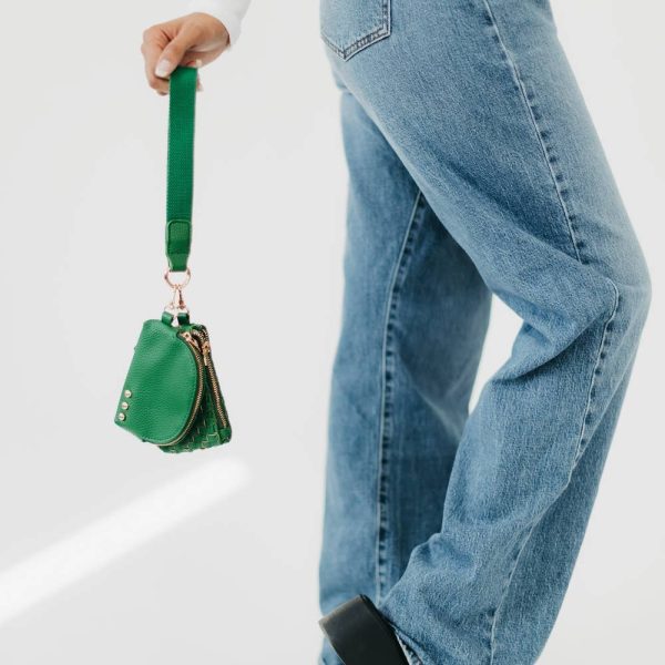 Wonderlust Woven Dual Pouch Wristlet: Denim - Image 11