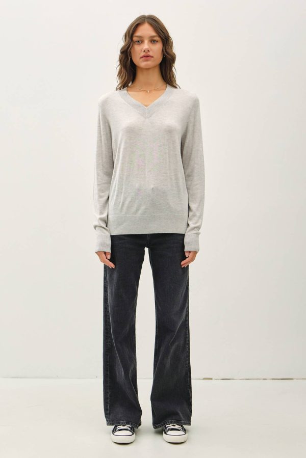 Cashmere blended sweater: Sky - Image 19
