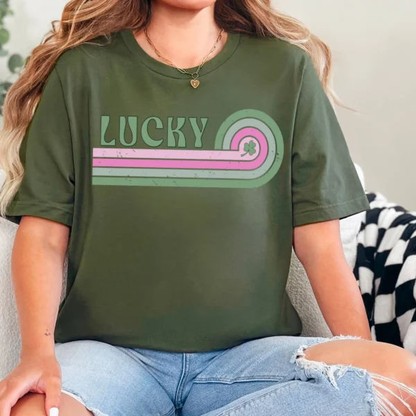 Lucky St. Patrick’s Day Graphic Shirt | Gildan : Sand, Medium - Image 29