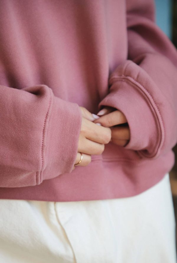 LOVE Mid Graphic Sweatshirt: MAUVE, L - Image 3