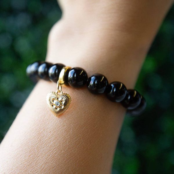Heart Charm, CZ | Charm Bar | Charm Necklace or Bracelet - Image 3