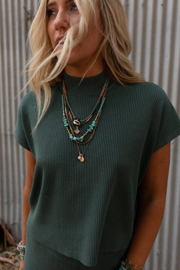 Bohemian Bliss Necklace - Turquoise: Turquoise, OS - Image 2